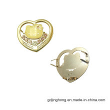 Heart Shape Zinc Alloy Label with Cartoon Logo